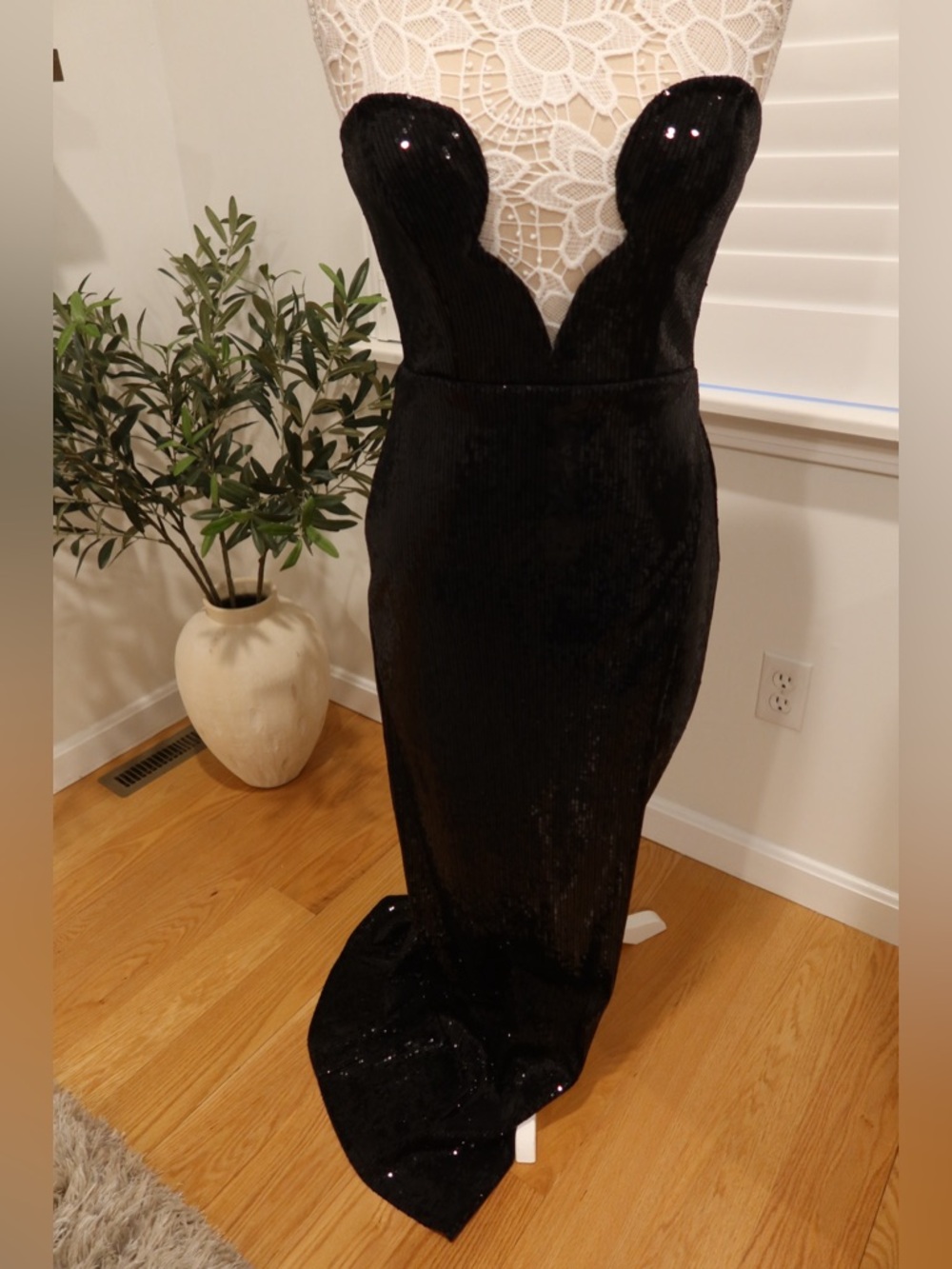 x Revolve Giselle Sequin Dress in Black by Michael Costello